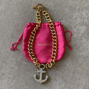 Rhinestone Anchor Necklace by Juicy Couture